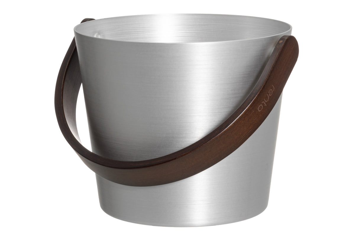 Bastuhink aluminium med mörk bamboo - Bastutillbehör