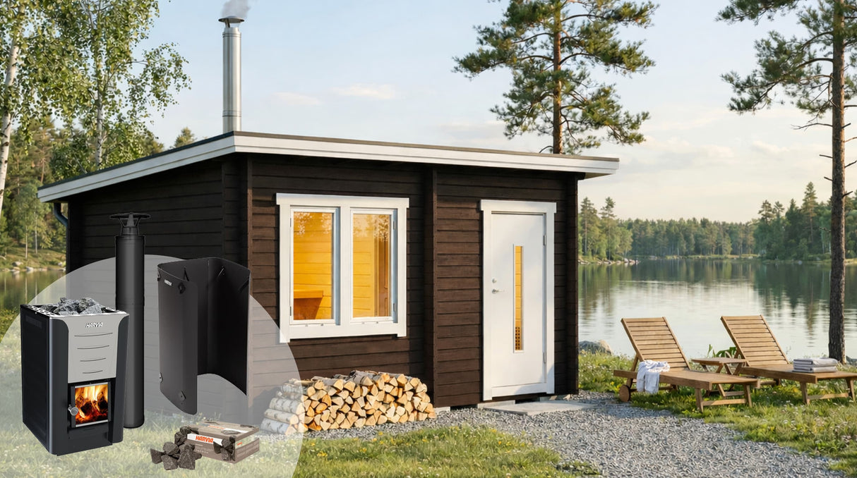 Bastupaket Båtön Funkis 15 kvm & Harvia 20 Pro