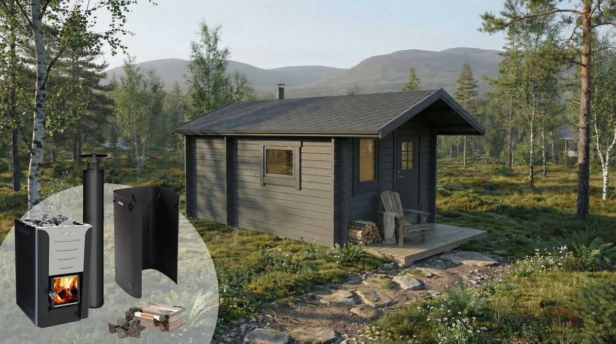 Bastupaket Bockön 15 kvm & Harvia 20 Pro