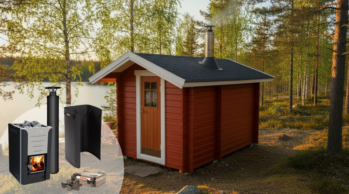 Bastupaket Getskär 6,5 kvm & Harvia 20 Pro