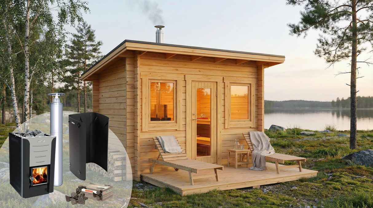 Bastupaket Malmudden funkis 6,5 kvm & Harvia 20 Pro