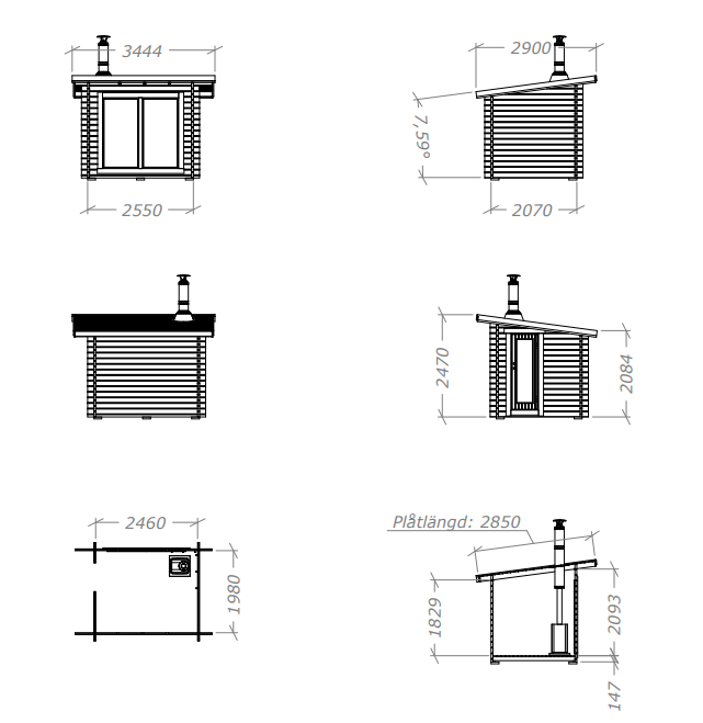 Bastupaket Stor-Klössand Funkis 5 kvm & Harvia 20 Pro