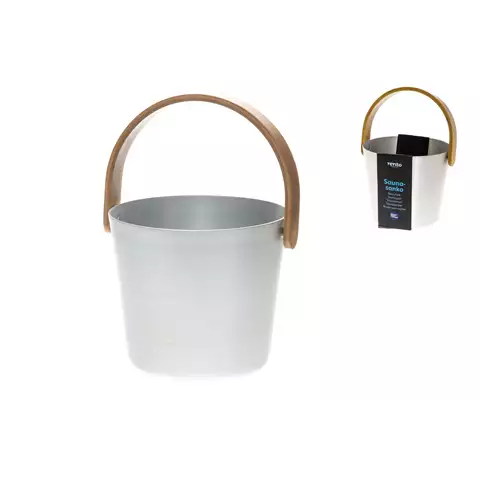 Bastuhink aluminium med bambuhandtag – Rento - Bastutillbehör