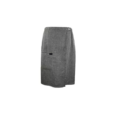 Exklusiv svart våfflad Bastukilt (Dam) 90cm i lyxig linfrotté från Bastukällan. Utmärkt plagg för härliga bastubad. - Bastutillbehör