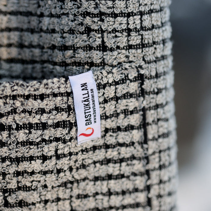 Bastukilt Natur/Svart Herr 70 cm, Frotté - Bastutillbehör