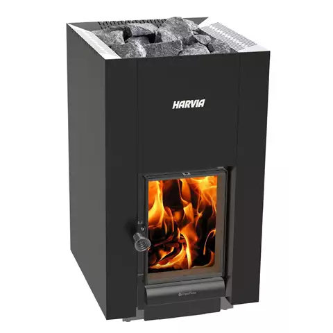 Harvia Linear 22 Greenflame Vedeldad Bastukamin - Bastutillbehör