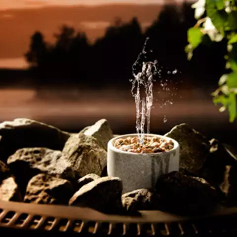 Bastufontän med sten - Bastutillbehör