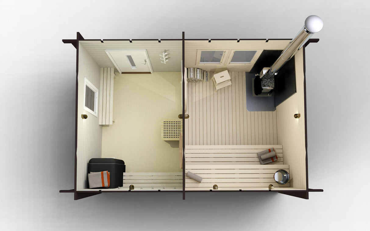 Bastustuga Båtön Funkis 15 kvm - Bastutillbehör