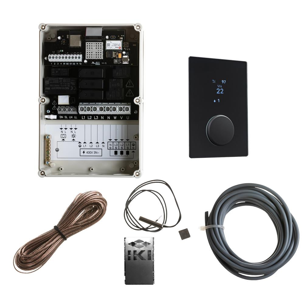 IKI UKU Glass Black styrenhet Wi-Fi upp till 18 kw - Bastutillbehör