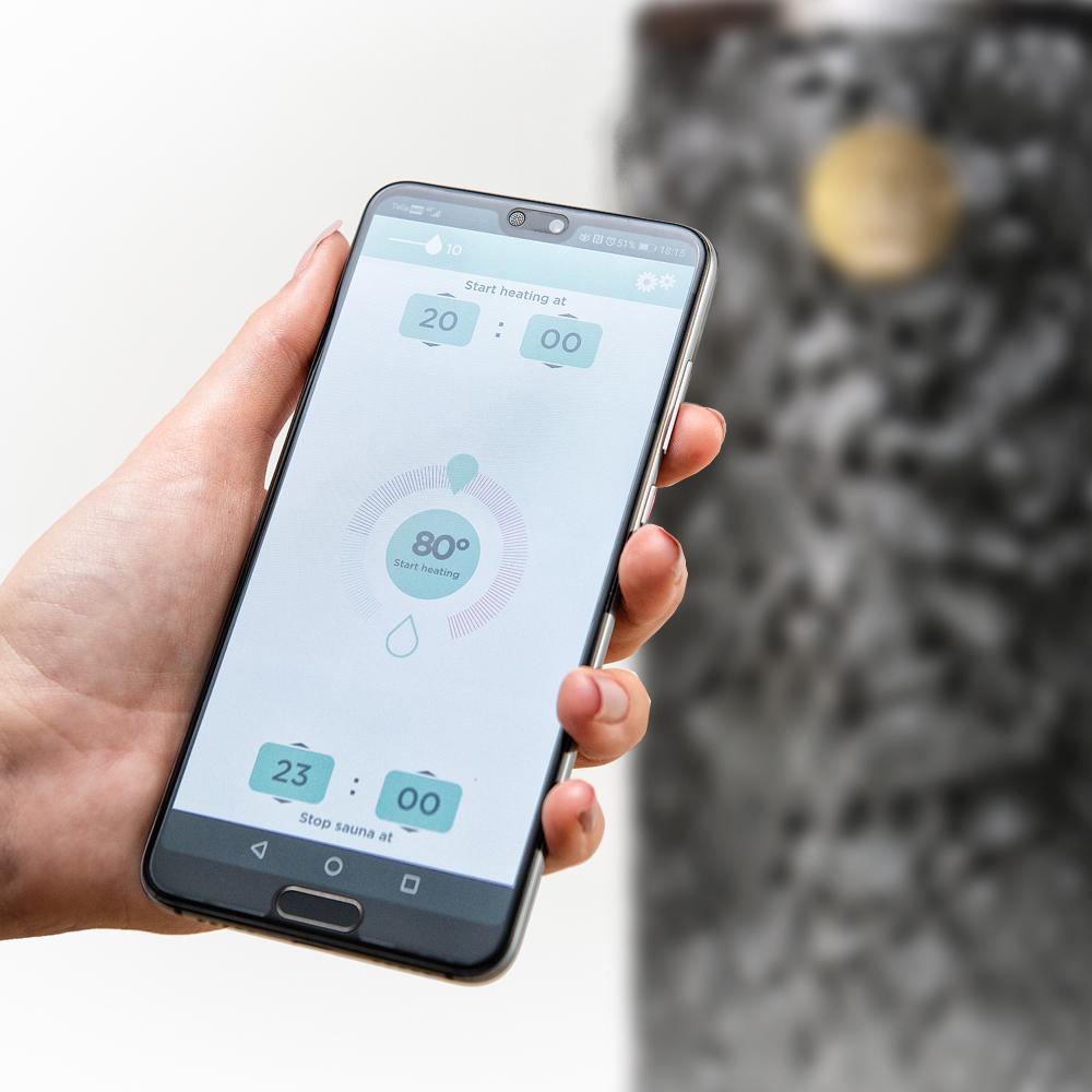 IKI UKU Glass Black styrenhet Wi-Fi upp till 18 kw - Bastutillbehör