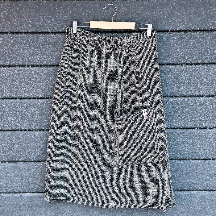 Våfflad Bastukilt Herr Svart 70 cm, 100% linne - Bastutillbehör