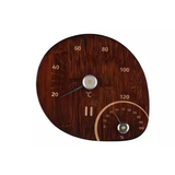 Bastutermometer Hygrometer mörkbrun