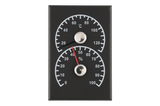 Svart termometer och hygrometer - Bastutillbehör