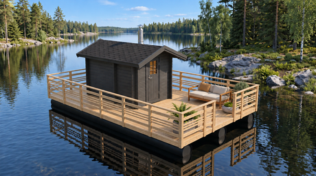 Bastuflotte 8m + Bastu 6,5m2 - Bastutillbehör