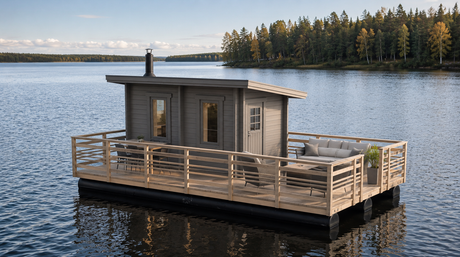 Bastuflotte 8m + Funkisbastu 8m2 - Bastutillbehör