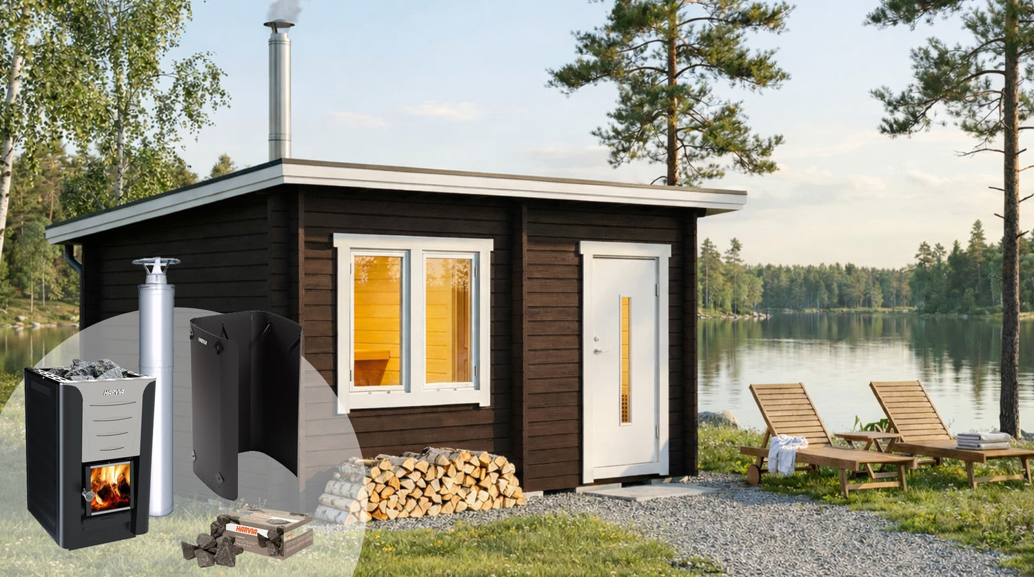 Bastupaket Båtön Funkis 15 kvm & Harvia 20 Pro