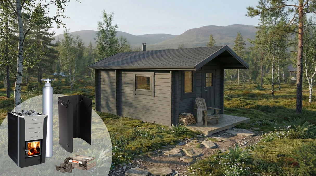 Bastupaket Bockön 15 kvm & Harvia 20 Pro