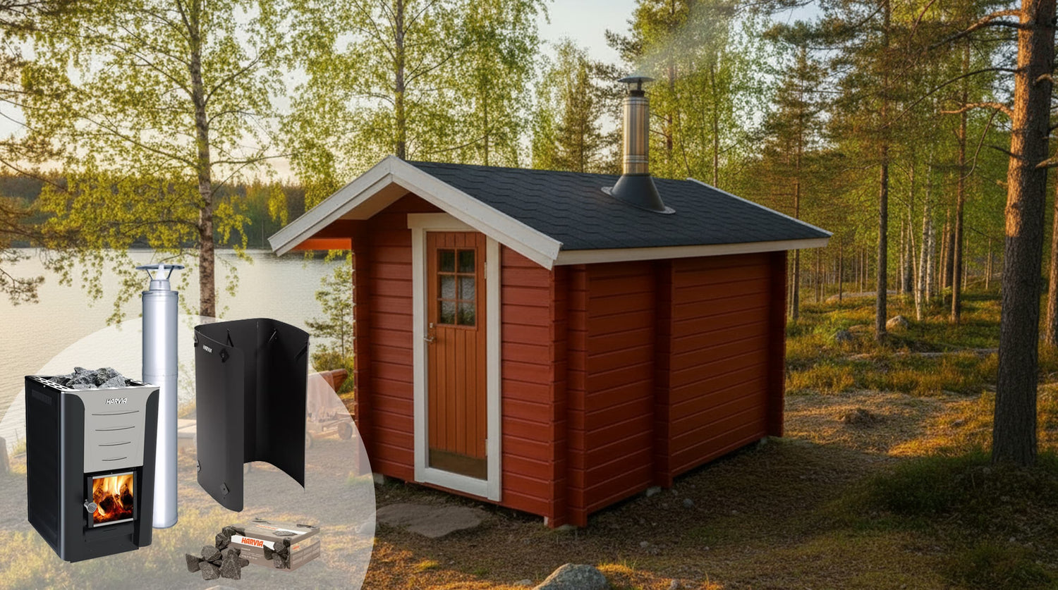 Bastupaket Getskär 6,5 kvm & Harvia 20 Pro