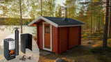 Bastupaket Getskär 6,5 kvm & Harvia M3 Premiumpaket Svartskorsten - Bastutillbehör