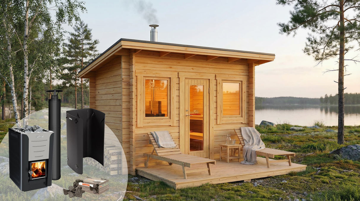 Bastupaket Malmudden funkis 6,5 kvm & Harvia 20 Pro