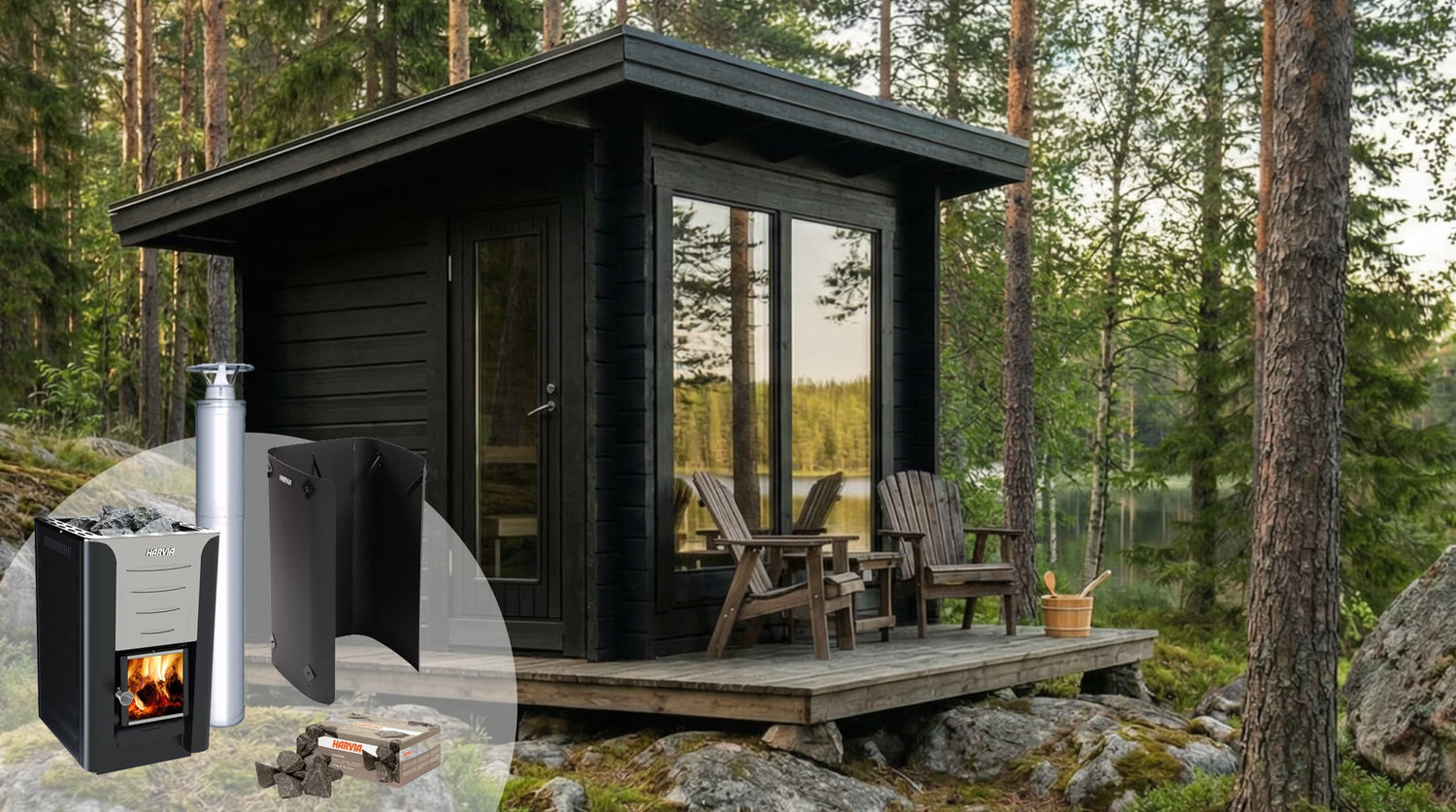 Bastupaket Stor-Klössand Funkis 5 kvm & Harvia 20 Pro