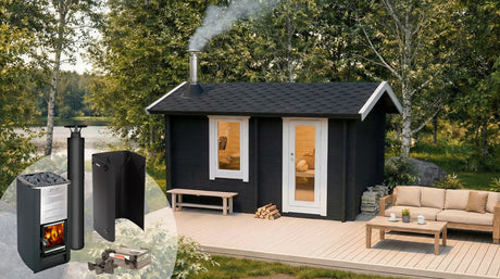 Bastupaket Uddskär DL 8 kvm & Harvia M3