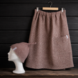 Bastupaket kilt och mössa vinröd, linne - Bastutillbehör