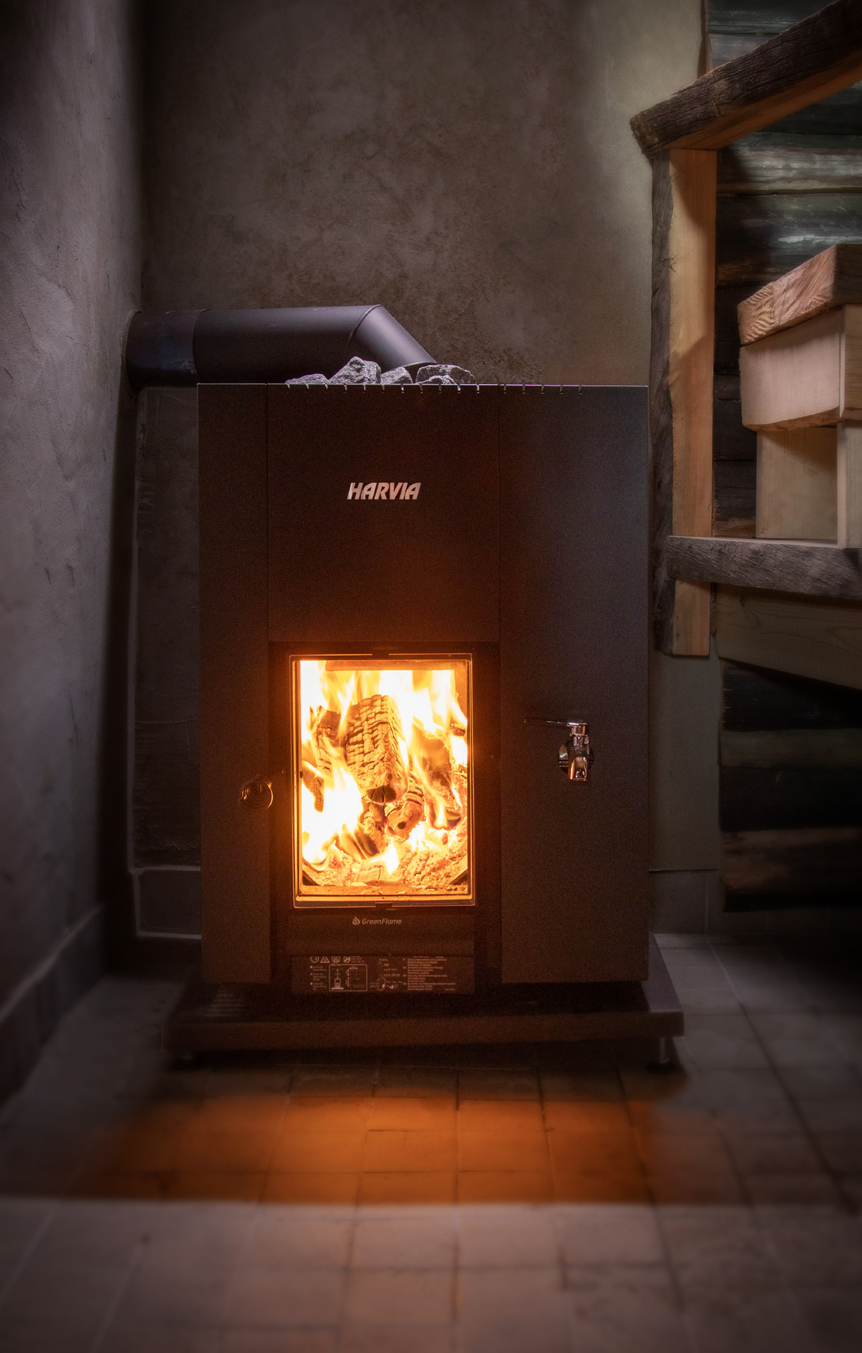 Harvia Linear 22 Greenflame Vedeldad Bastukamin