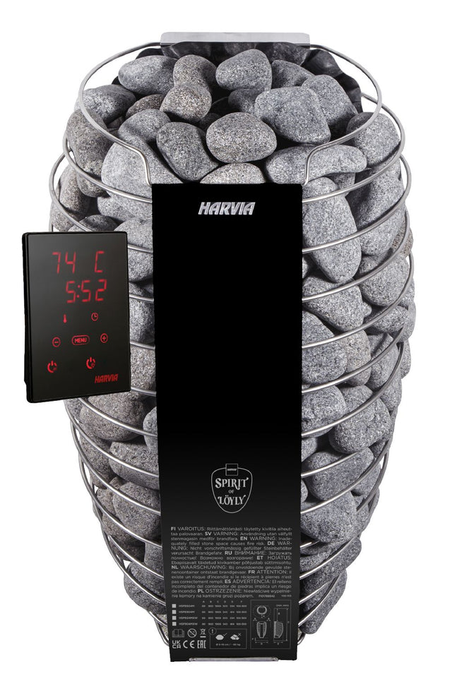 Harvia Spirit SP90FC 9,0KW Svart WIFI - Bastutillbehör