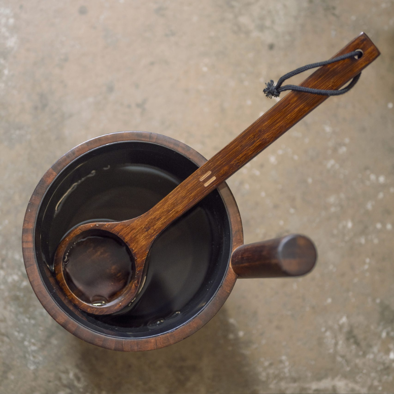 Bastustäva värmebehandlad bambu mörk - Rento - Bastutillbehör