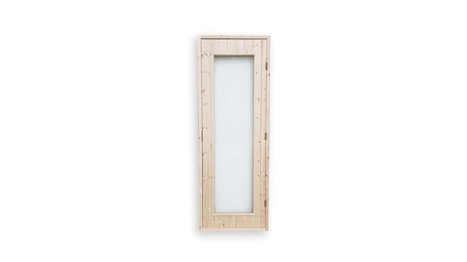 Sorseledörren bastudörr furu med stort glas 7x19 4180 - Bastutillbehör