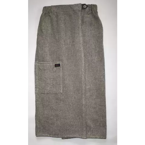 Exklusiv Beige Bastukilt (Dam) 90cm i lyxig linfrotté från Bastukällan. Utmärkt plagg för härliga bastubad.