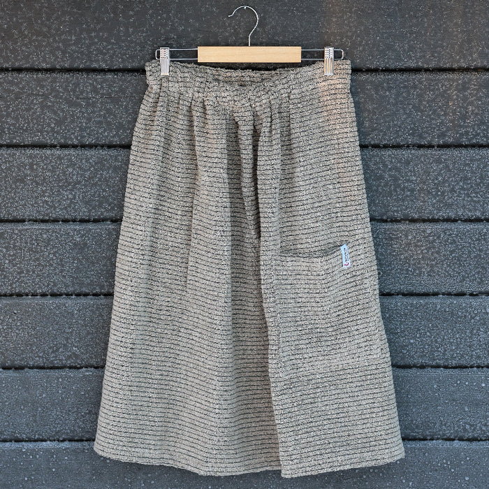 Bastukilt Randig Naturfärgad Herr/Dam 70 cm, Frotté - Bastutillbehör