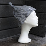 Bastumössa i linne, blå våfflad - Bastutillbehör