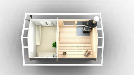 Bastupaket Granskär med Bastu DL 11 kvm & Harvia 20 Pro