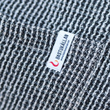 Våfflad Bastukilt Herr Svart 70 cm, 100% linne - Bastutillbehör