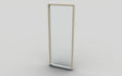 Fixed window frame with UV glass, slim aluminum, 8x20