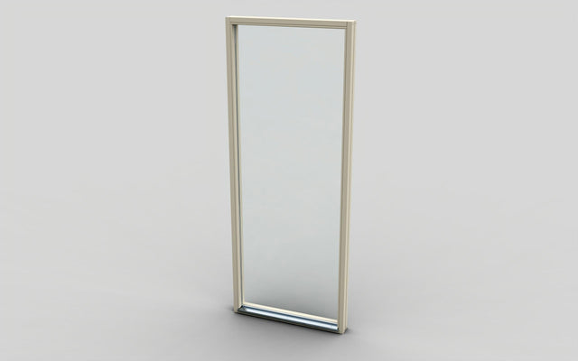 Fixed window frame with UV glass, slim aluminum, 8x20