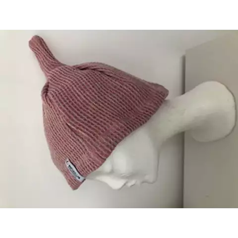 Bastumössa våfflad rosa