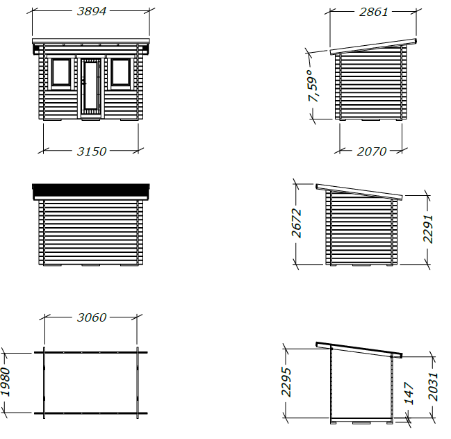 Bastupaket Malmudden funkis 6,5 kvm & Harvia 20 Pro