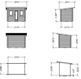 Bastupaket Malmudden funkis 6,5 kvm & Harvia 20 Pro