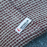 Våfflad Bastukilt Herr Vinröd 70 cm, 100% linne - Bastutillbehör